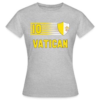 Équipe de football du Vatican - T-shirt Femme - gris chiné - Devant - AI Model Female 172 dark (172cm)