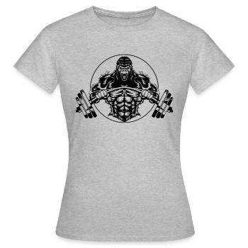 Beast mode - Women's T-Shirt - heather grey - Front - AI Model Female 172 dark (172cm)