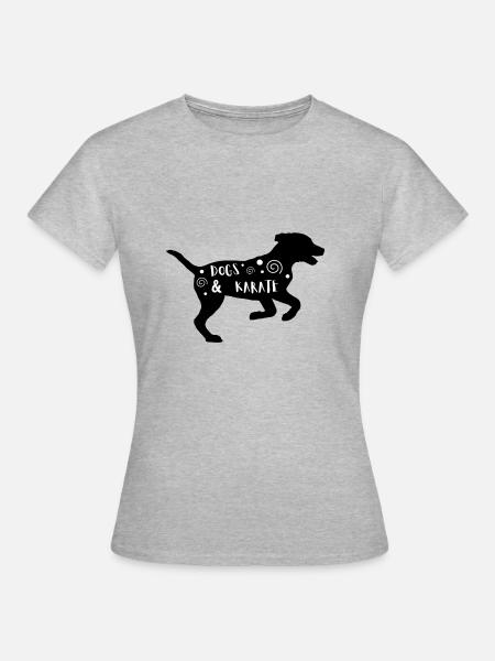 Hunde & Karate - Frauen T-Shirt - Grau meliert