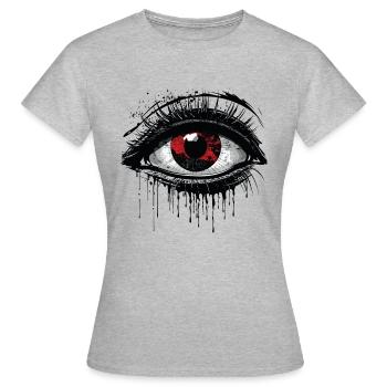 Eye - Frauen T-Shirt - Grau meliert - Vorne - AI Model Female 172 dark (172cm)