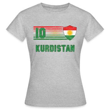 Kurdistan Football Team - Women's T-Shirt - heather grey - Front - AI Model Female 172 dark (172cm)
