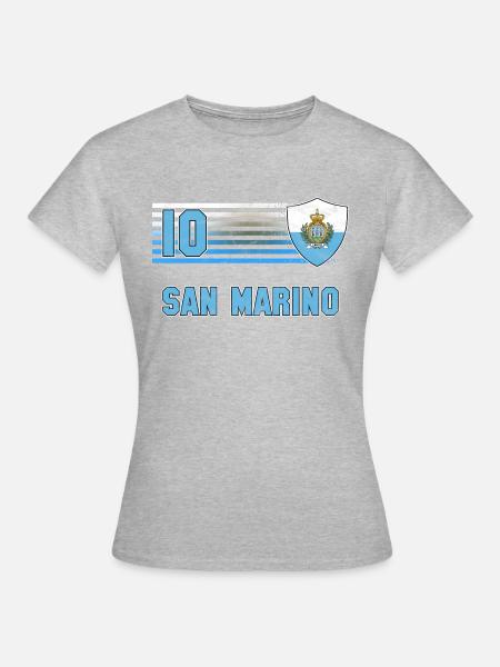 San Marino Fußball Mannschaft - Frauen T-Shirt - Grau meliert
