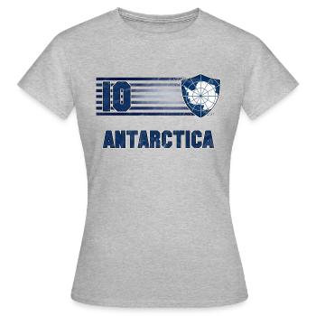Équipe de football de l’Antarctique - T-shirt Femme - gris chiné - Devant - AI Model Female 172 dark (172cm)