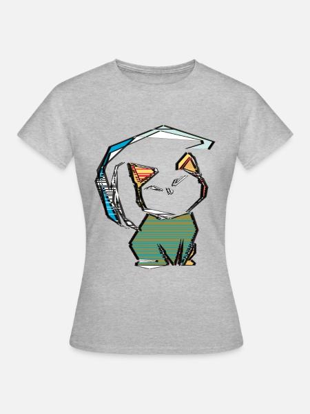 CAT TWENTY THREE - Frauen T-Shirt - Grau meliert