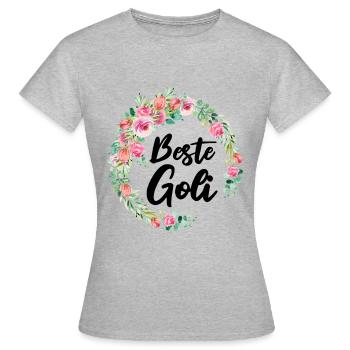 Beste Goli beste Goli Patentante Österreich - Frauen T-Shirt - Grau meliert - Vorne - AI Model Female 172 dark (172cm)