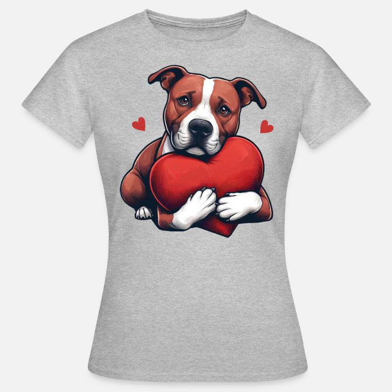 Pitbull Das Modell - Frauen T-Shirt - Grau meliert