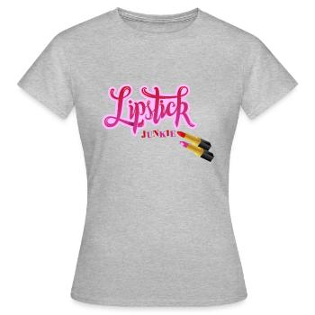 Lipstick in love - Women's T-Shirt - heather grey - Front - AI Model Female 172 dark (172cm)