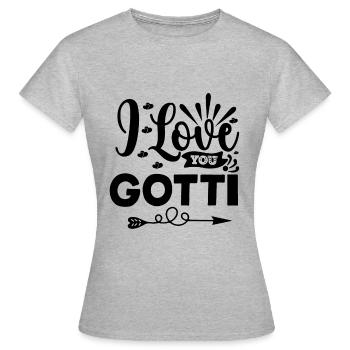 Je t’aime Gotti Marraine Suisse Marraine - T-shirt Femme - gris chiné - Devant - AI Model Female 172 dark (172cm)