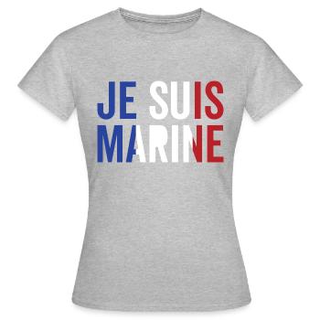 Je suis Marine - T-shirt Femme - gris chiné - Devant - AI Model Female 172 dark (172cm)