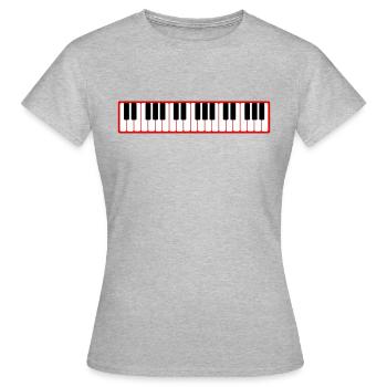 Piano Keys Keyboard Keyboard Keyboard Piano - Women's T-Shirt - heather grey - Front - AI Model Female 172 dark (172cm)