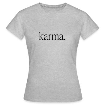 karma - T-shirt Femme - gris chiné - Devant - AI Model Female 172 dark (172cm)