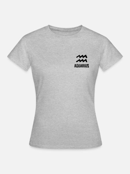 Sternzeichen Aquarius Zeichen Geschenk Idee - Frauen T-Shirt - Grau meliert