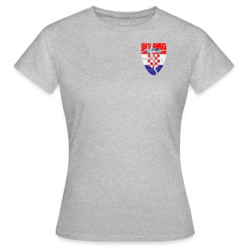 Kroatien - Frauen T-Shirt - Grau meliert - Vorne - AI Model Female 172 dark (172cm)