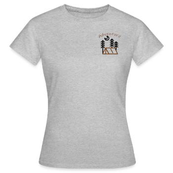 Adventure - Frauen T-Shirt - Grau meliert - Vorne - AI Model Female 172 dark (172cm)