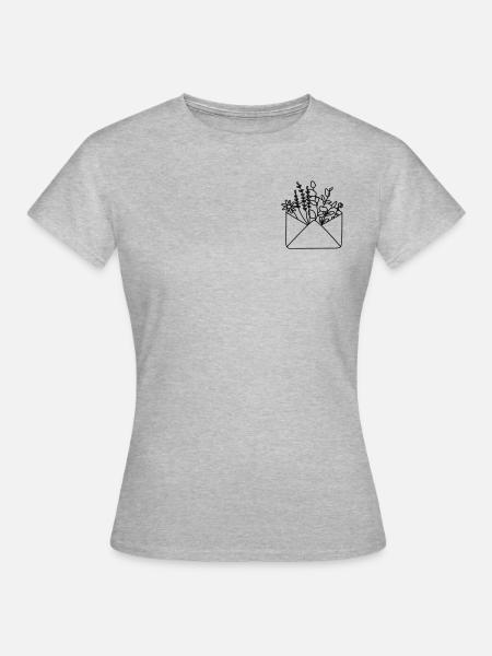 Blumenstrauß - grow. - Frauen T-Shirt - Grau meliert