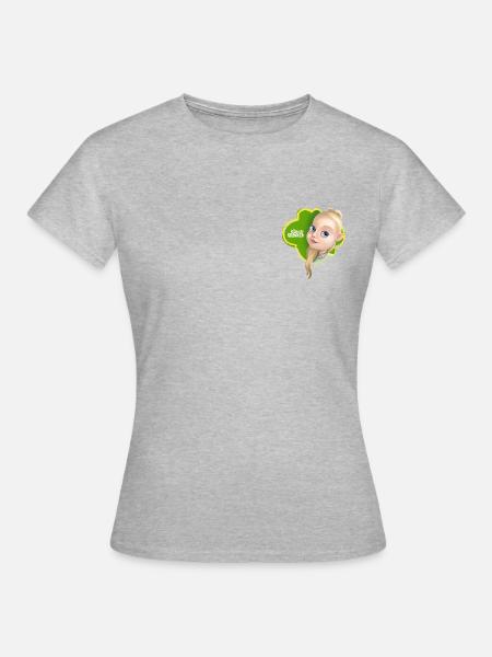 KoboldKroniken Clara-mit-C - Frauen T-Shirt - Grau meliert