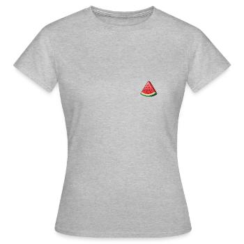 Melon Melon Fruit Fruit Dessin De Fruit - T-shirt Femme - gris chiné - Devant - AI Model Female 172 dark (172cm)