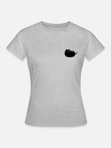 Fat Cat - Frauen T-Shirt - Grau meliert
