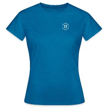 Charente Maritime 17 - Blanc - T-shirt Femme - bleu saphir antique chiné - Devant - AI Model Female 172 dark (172cm)
