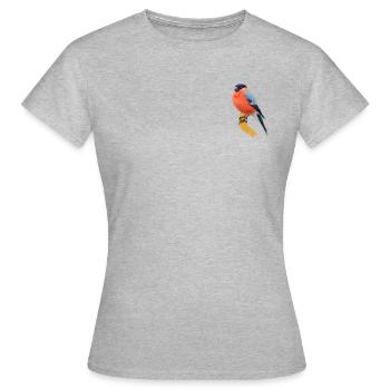 Bullfinch - Frauen T-Shirt - Grau meliert - Vorne - AI Model Female 172 dark (172cm)