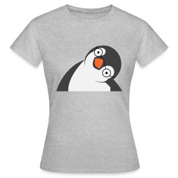 Pingouin - T-shirt Femme - gris chiné - Devant - AI Model Female 172 dark (172cm)