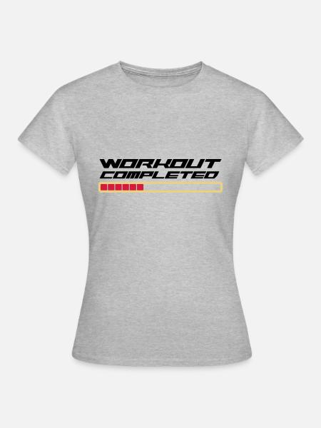 Workout Komplett - Frauen T-Shirt - Grau meliert