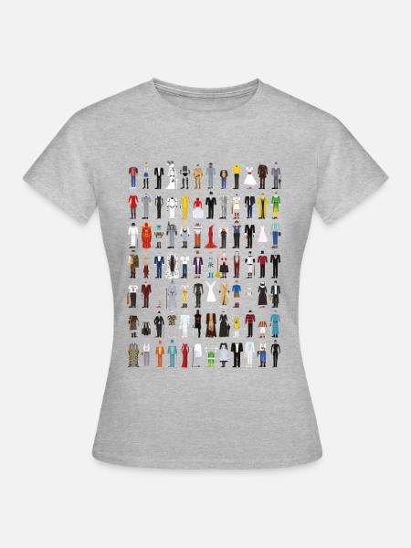 Film-Outfits! - Frauen T-Shirt - Grau meliert