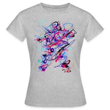 Résumé de science-fiction - T-shirt Femme - gris chiné - Devant - AI Model Female 172 dark (172cm)