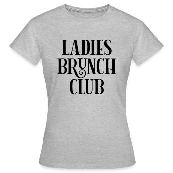 Damen Brunch Club - Frauen T-Shirt - Grau meliert - Vorne - AI Model Female 172 dark (172cm)