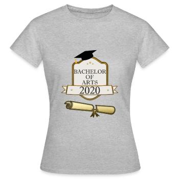Diplôme de bachelier en arts 2020 - T-shirt Femme - gris chiné - Devant - AI Model Female 172 dark (172cm)