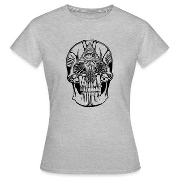 Maçonnique viscère - Lumières - T-shirt Femme - gris chiné - Devant - AI Model Female 172 dark (172cm)
