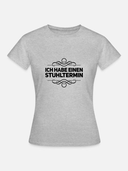 ich muss aufs Klo - Frauen T-Shirt - Grau meliert