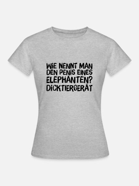 Elephantenpenis - Frauen T-Shirt - Grau meliert