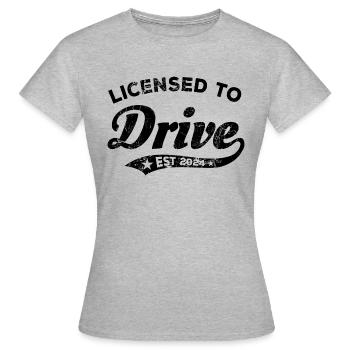 Permis de conduire - Permis de conduire réussi 2024 - T-shirt Femme - gris chiné - Devant - AI Model Female 172 dark (172cm)