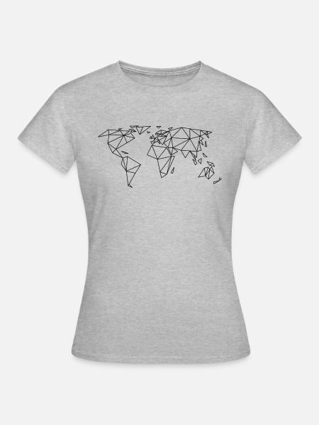 Erde - Frauen T-Shirt - Grau meliert