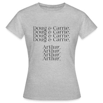 doug carrie - T-shirt Femme - gris chiné - Devant - AI Model Female 172 dark (172cm)
