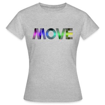 Move - rainbow - Women's T-Shirt - heather grey - Front - AI Model Female 172 dark (172cm)