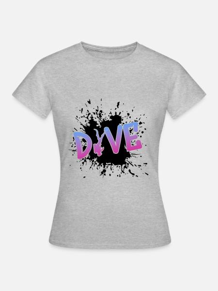 tauchen dive diver - Frauen T-Shirt - Grau meliert