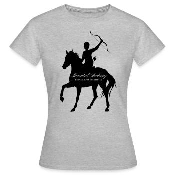 Archer monté sur Bullseye - T-shirt Femme - gris chiné - Devant - AI Model Female 172 dark (172cm)