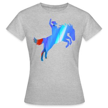équitation,équitation,course,équitation,western - T-shirt Femme - gris chiné - Devant - AI Model Female 172 dark (172cm)