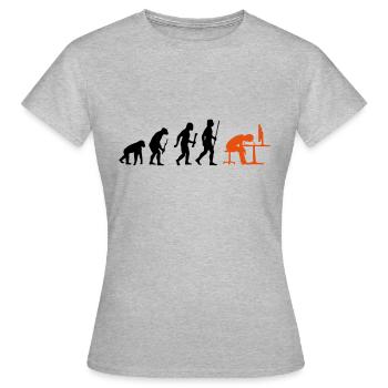 Evolution Office Buero Beamter Student - Frauen T-Shirt - Grau meliert - Vorne - AI Model Female 172 dark (172cm)