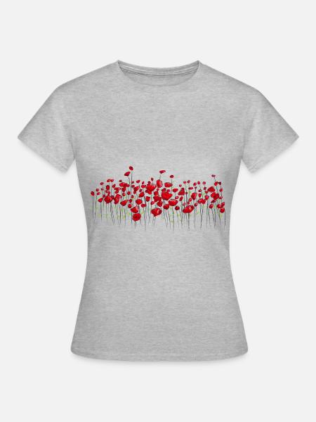 Gossip poppy poppy flowers - Women's T-Shirt - heather grey