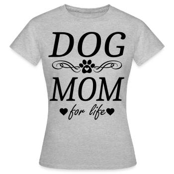 Maman chien pour la vie - T-shirt Femme - gris chiné - Devant - AI Model Female 172 dark (172cm)