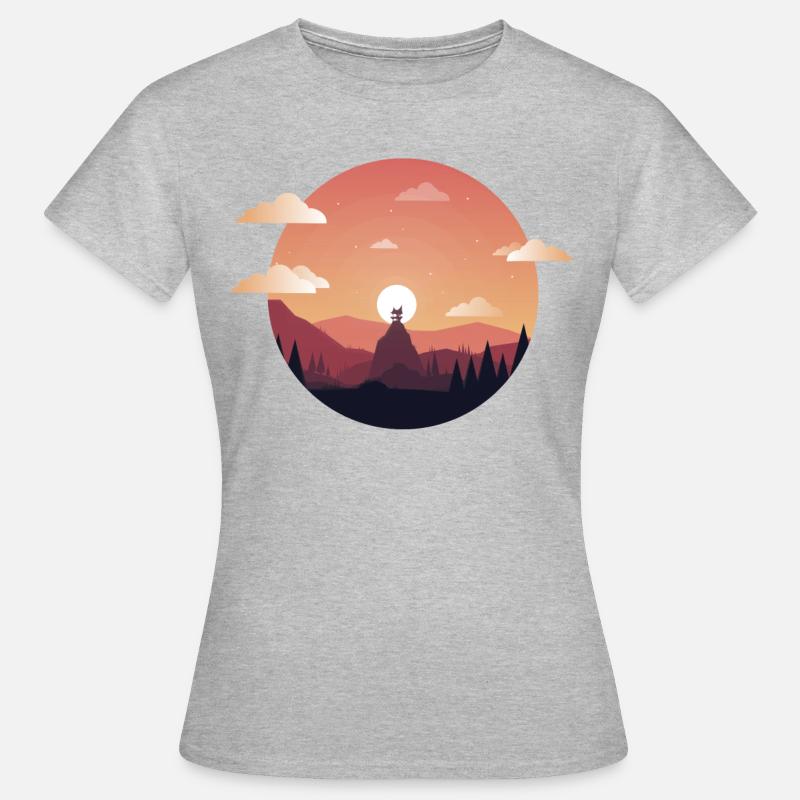 Sunset Comic - Women's T-Shirt - heather grey