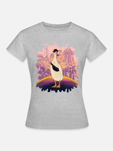 ¡El pato de la fiesta está en el comienzo! - Camiseta mujer - gris jaspeado