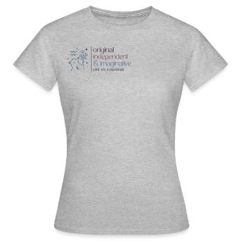 Aquarius Zodiac sign Aquarius - Women's T-Shirt - heather grey - Front - AI Model Female 172 dark (172cm)