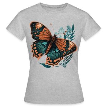 Butterfly Dreams - Women's T-Shirt - heather grey - Front - AI Model Female 172 dark (172cm)