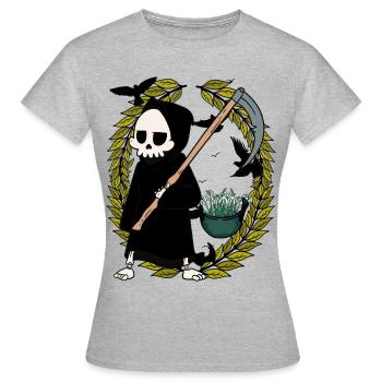 Soldats Casque Monde Paix Perce-Neige Mort - T-shirt Femme - gris chiné - Devant - AI Model Female 172 dark (172cm)