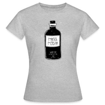 Don't swallow - Nicht schlucken - Frauen T-Shirt - Grau meliert - Vorne - AI Model Female 172 dark (172cm)