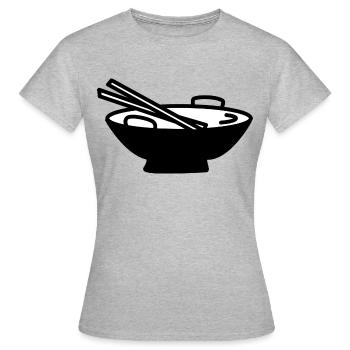 nourriture asiatique - T-shirt Femme - gris chiné - Devant - AI Model Female 172 dark (172cm)